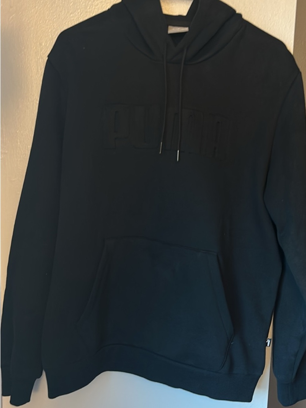 Puma Black Embossed Logo Hoodie